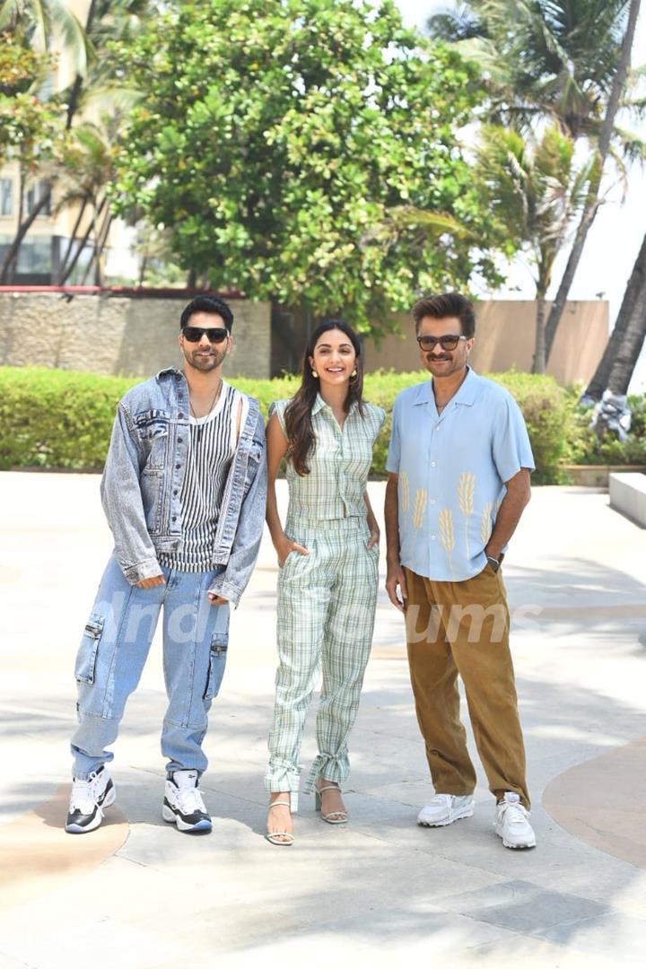 Anil Kapoor, Kiara Advani and Varun Dhawan spotted promoting their upcoming film JugJugg Jeeyo in the city