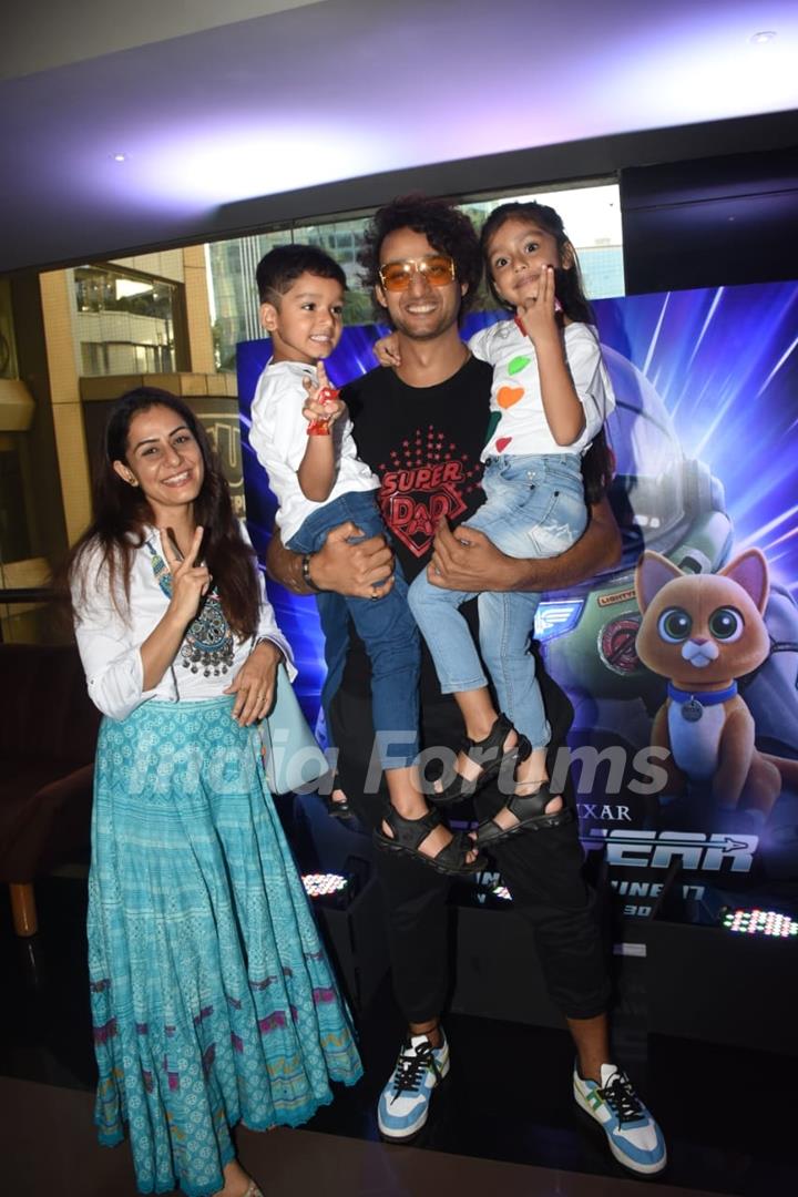 Sourabh Raaj Jain spotted with his kids at the screening of Lightyear in Andheri