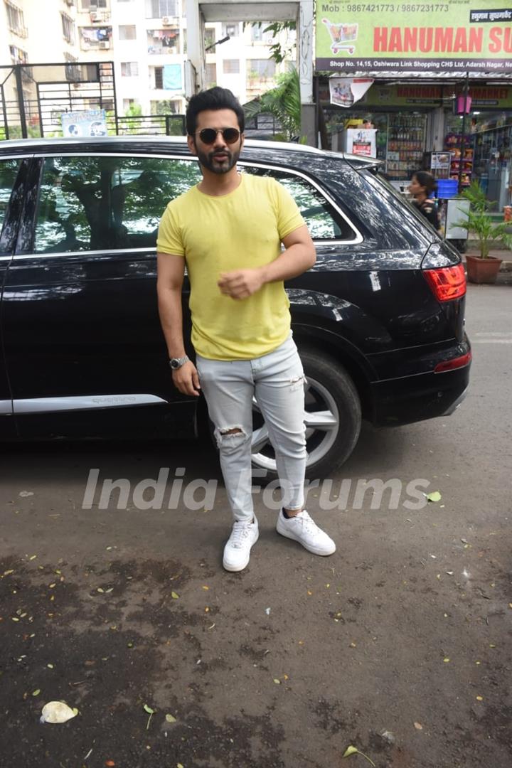 Rahul Vaidya spotted at Andheri 