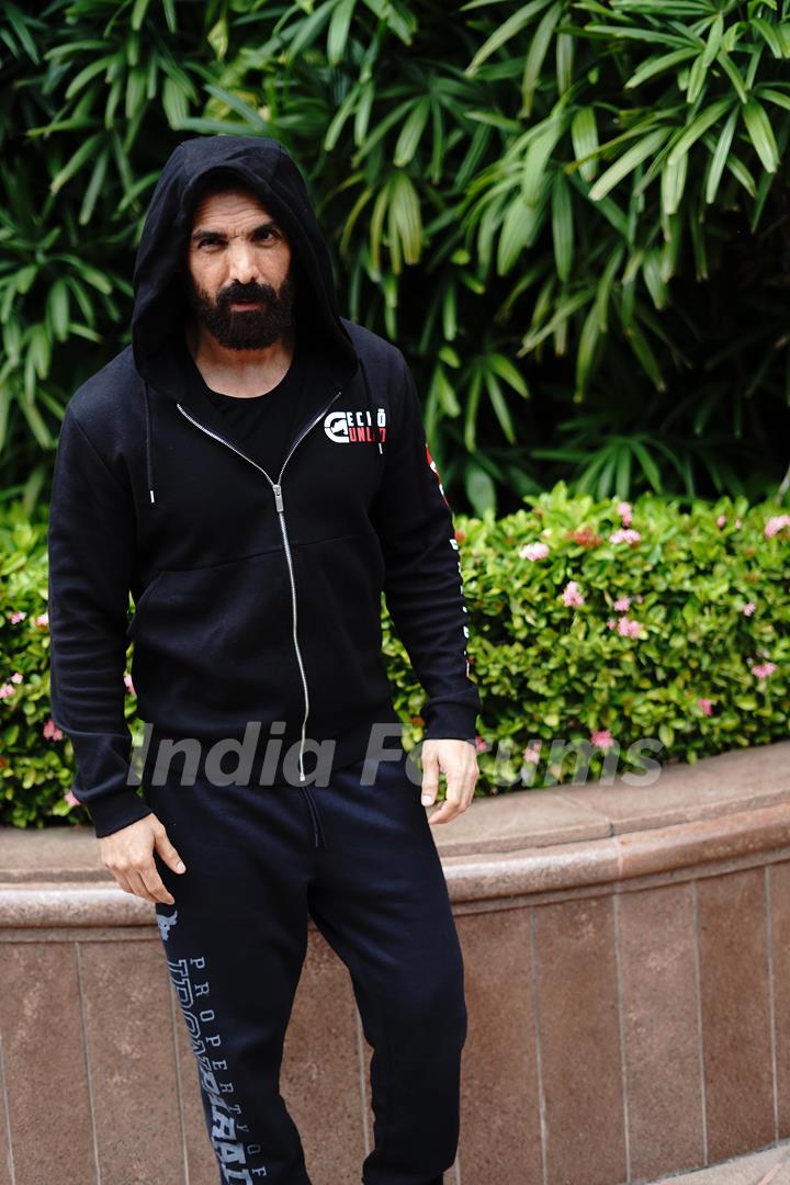 John Abraham spotted promoting upcoming film 'Ek Villain Returns' at Taj Lends End 