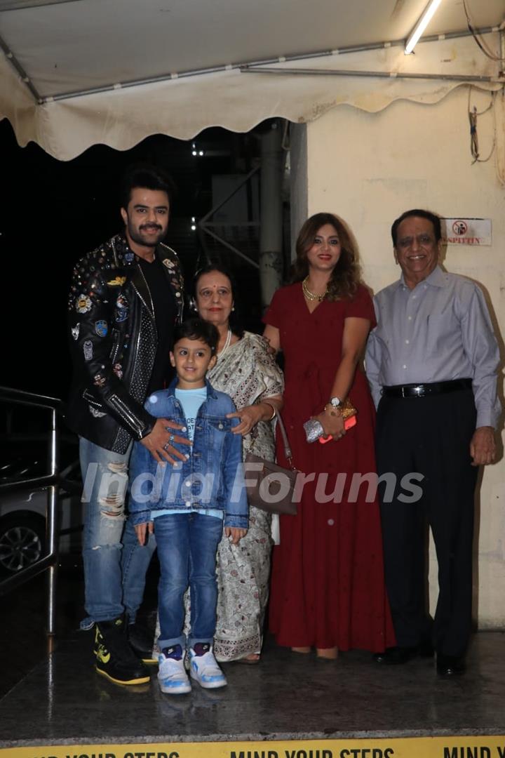 Maniesh Paul with family clicked at screening of JugJugg Jeeyo