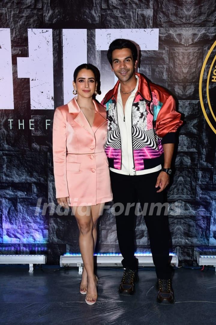 Rajkummar Rao and Sanya Malhotra snapped at the trailer launch of Hit – The First Case