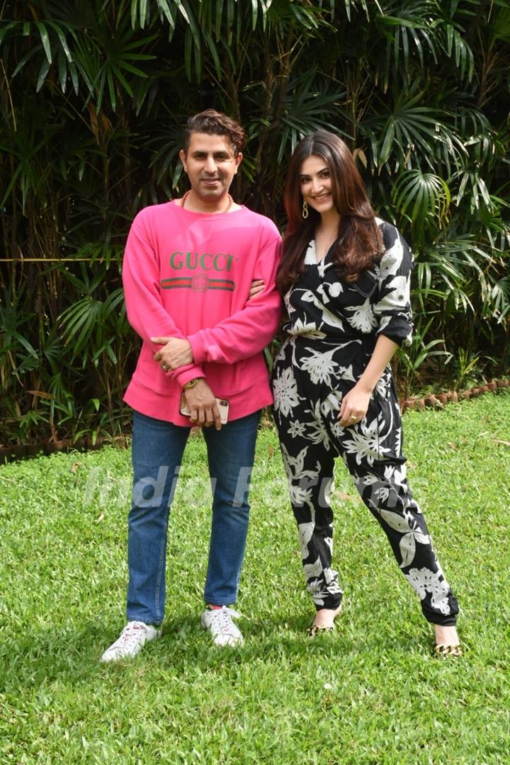 Shivaleeka Oberoi and Faruk Kabir snapped promoting their upcoming film Khuda Haafiz Chapter II: Agni Pariksha 