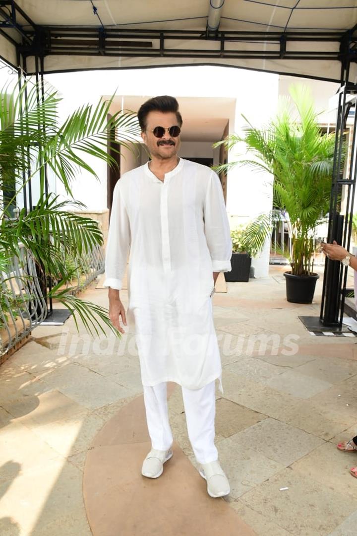 Anil Kapoor spotted promoting his upcoming film JugJugg Jeeyo at Sun and Sand hotel in Juhu