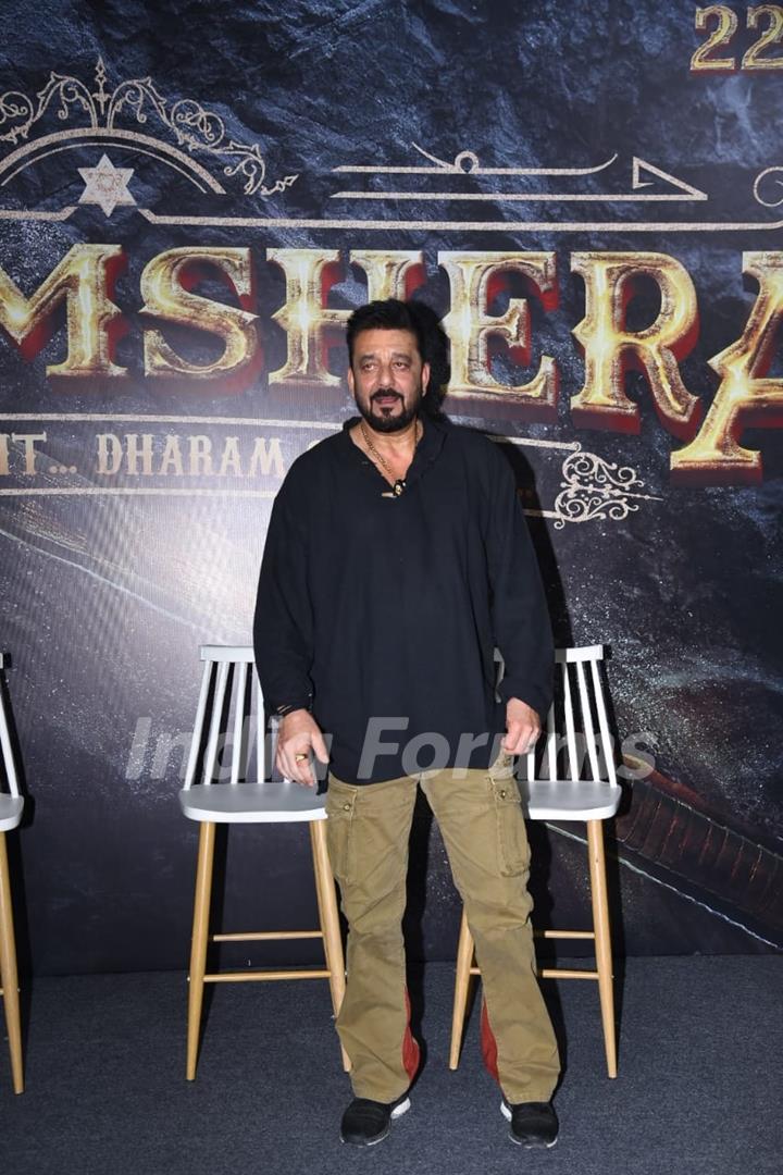  Sanjay Dutt clicked at the trailer launch of Shamshera