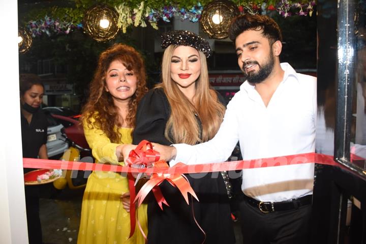 Rakhi Sawant attends a store launch with beau Adil Khan