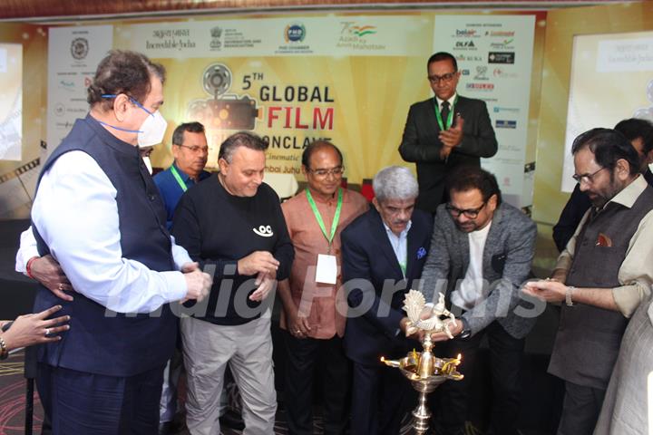 Randhir Kapoor, Anil Sharma, Anees Bazmee, Mukhtar Abbas attends the 5th Global Film Tourism Conclave