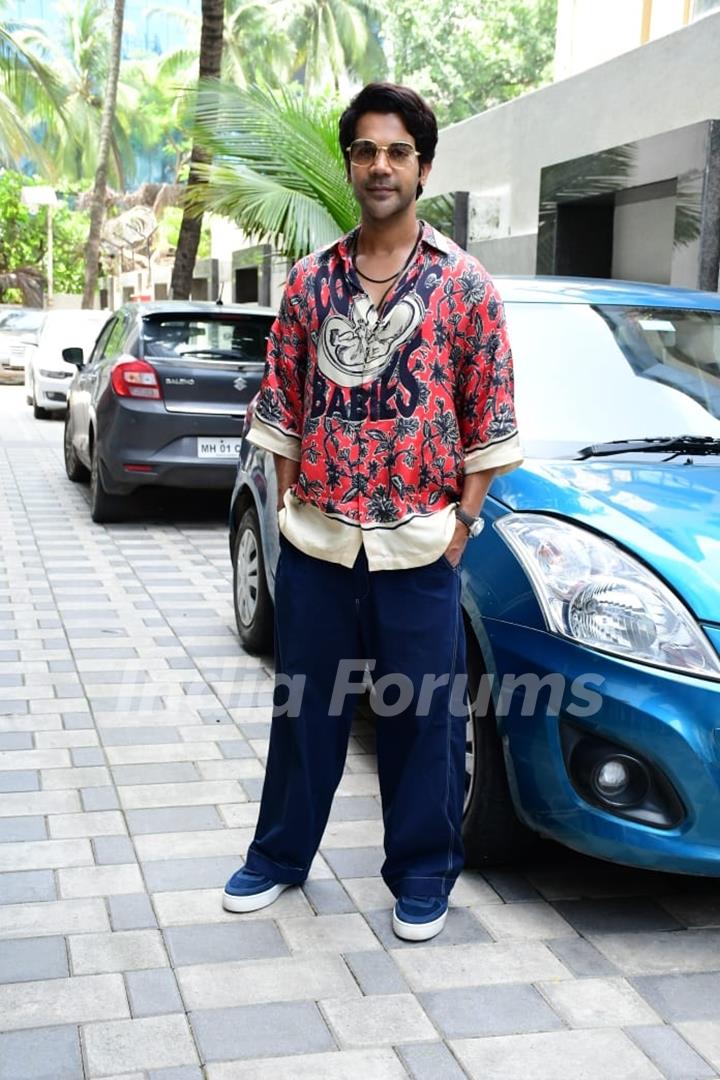 Rajkummar Rao snapped promoting their upcoming film Hit – The First Case at T-Series office in Andheri