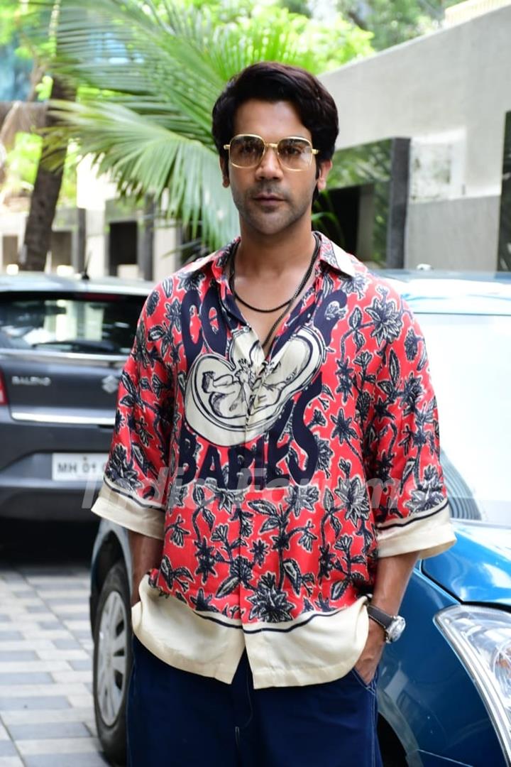Rajkummar Rao snapped promoting their upcoming film Hit – The First Case at T-Series office in Andheri