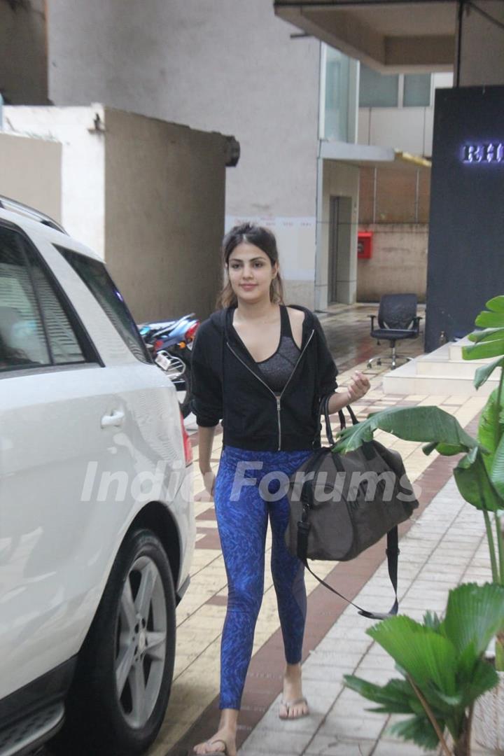 Rhea Chakraborty clicked in Bandra