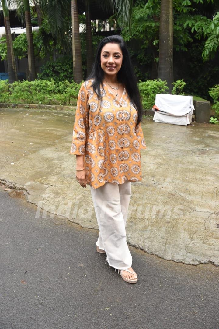 Rupali Ganguly spotted at Film City 