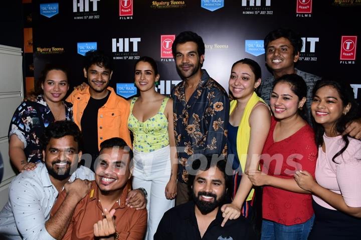 Rajkummar Rao and Sanya Malhotra snapped promoting their upcoming film Hit – The First Case in the city 