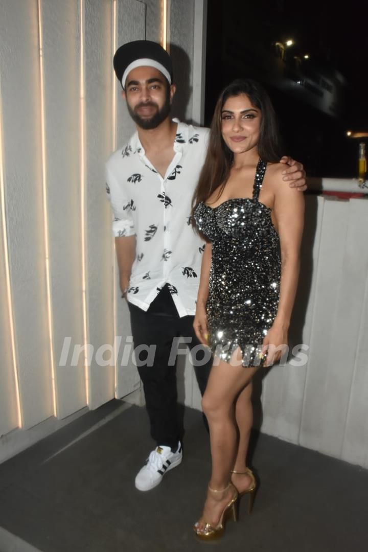 Manjot Singh poses with Ishita Raj Sharma snapped at Ishita Raj Sharma’s Birthday bash