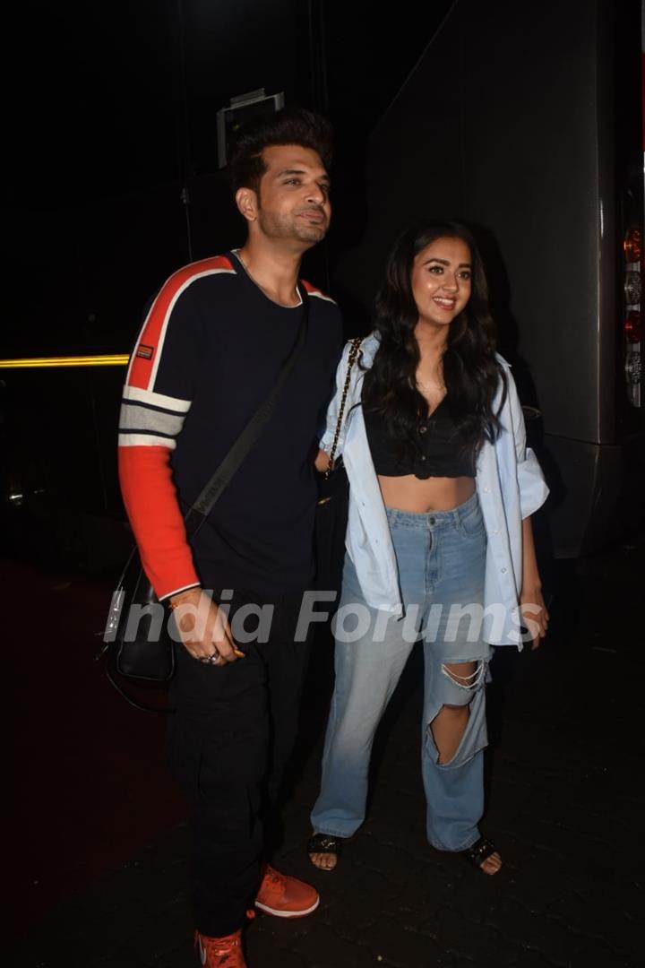 Karan Kundrra and Tejasswi Prakash spotted in the city