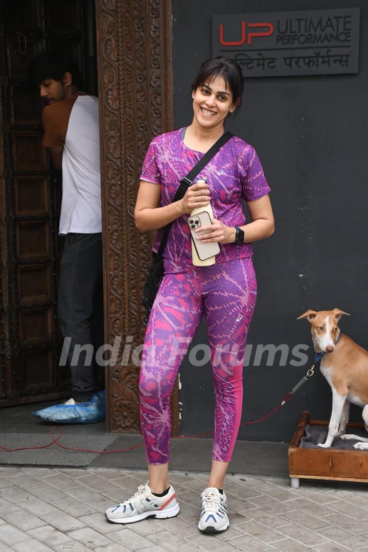 Genelia D'Souza spotted in the city