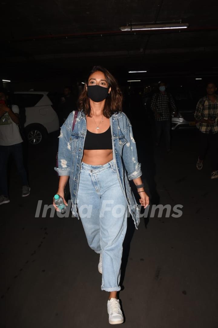 Sharvari Wagh spotted at the Mumbai airport