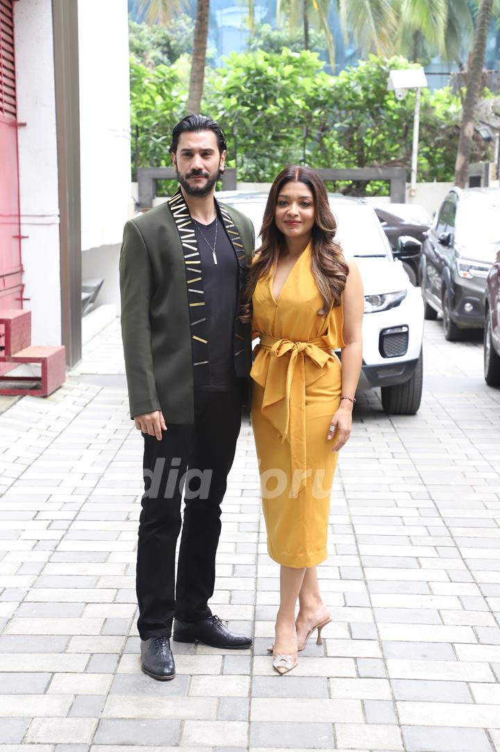 Tanya Singgh poses with Ugur Gunes Spotted At T-Series For Woh Beetey Din