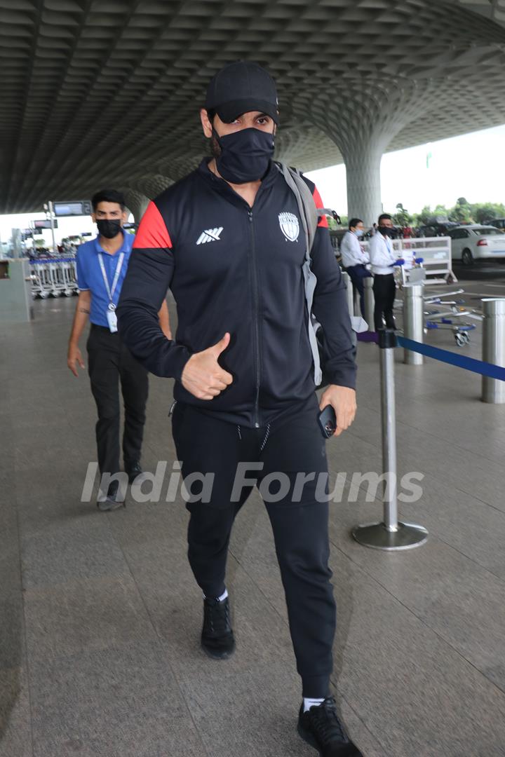 John Abraham spotted at the Mumbai airport