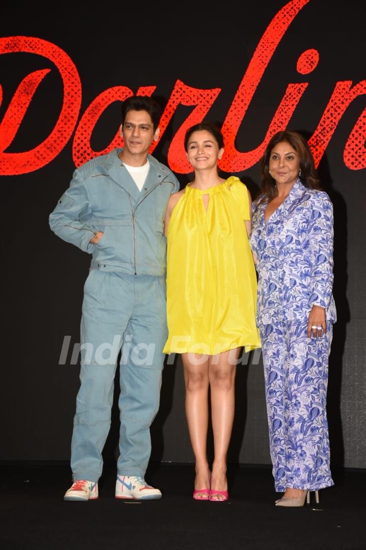 Vijay Varma, Alia Bhatt, Shefali Shah snapped at Darlings trailer launch