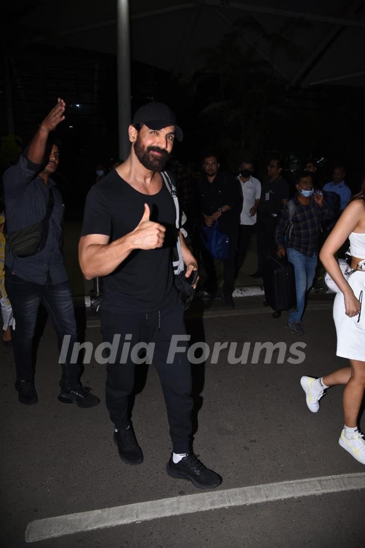 John Abraham spotted at the Mumbai airport