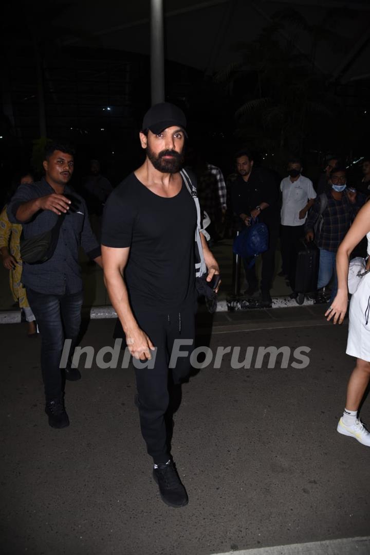 John Abraham spotted at the Mumbai airport