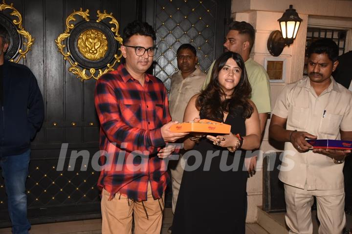 Ekta Kapoor and Bhushan Kumar spotted in the city 