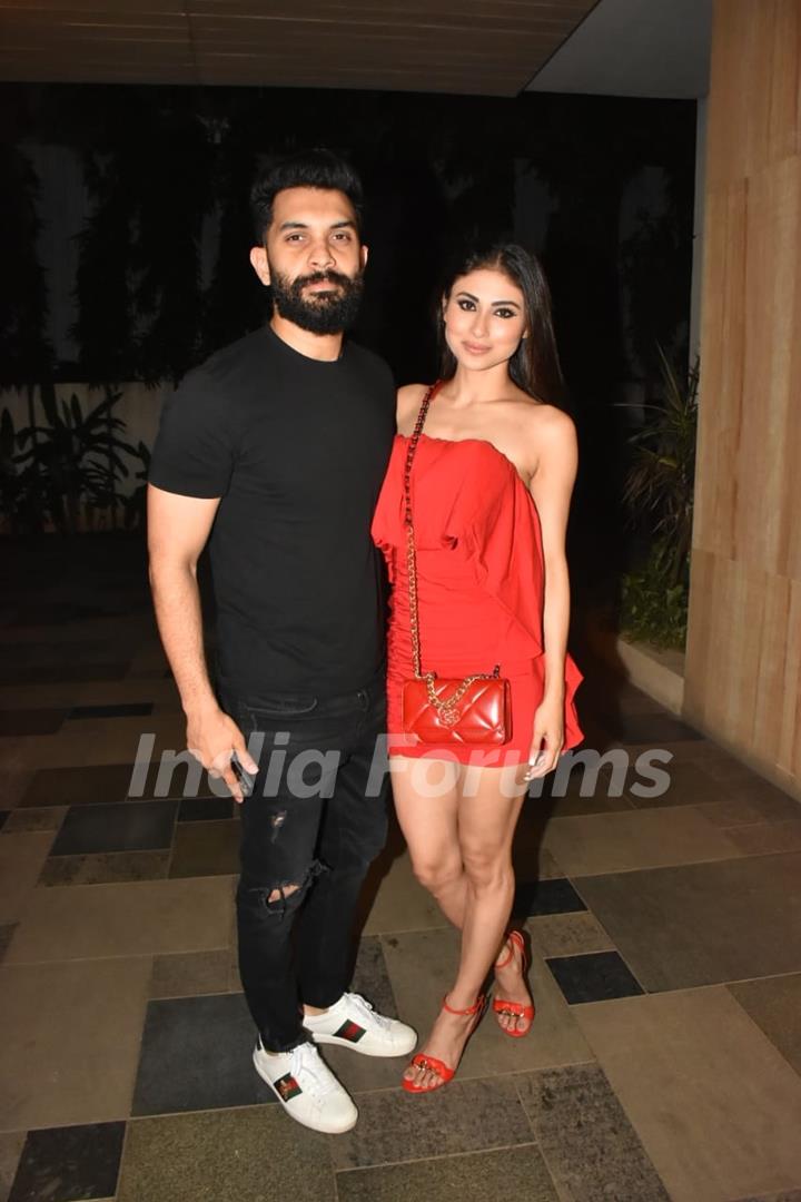 Mouni Roy, Suraj Nambir clicked at the Vanessa Walia’s birthday party