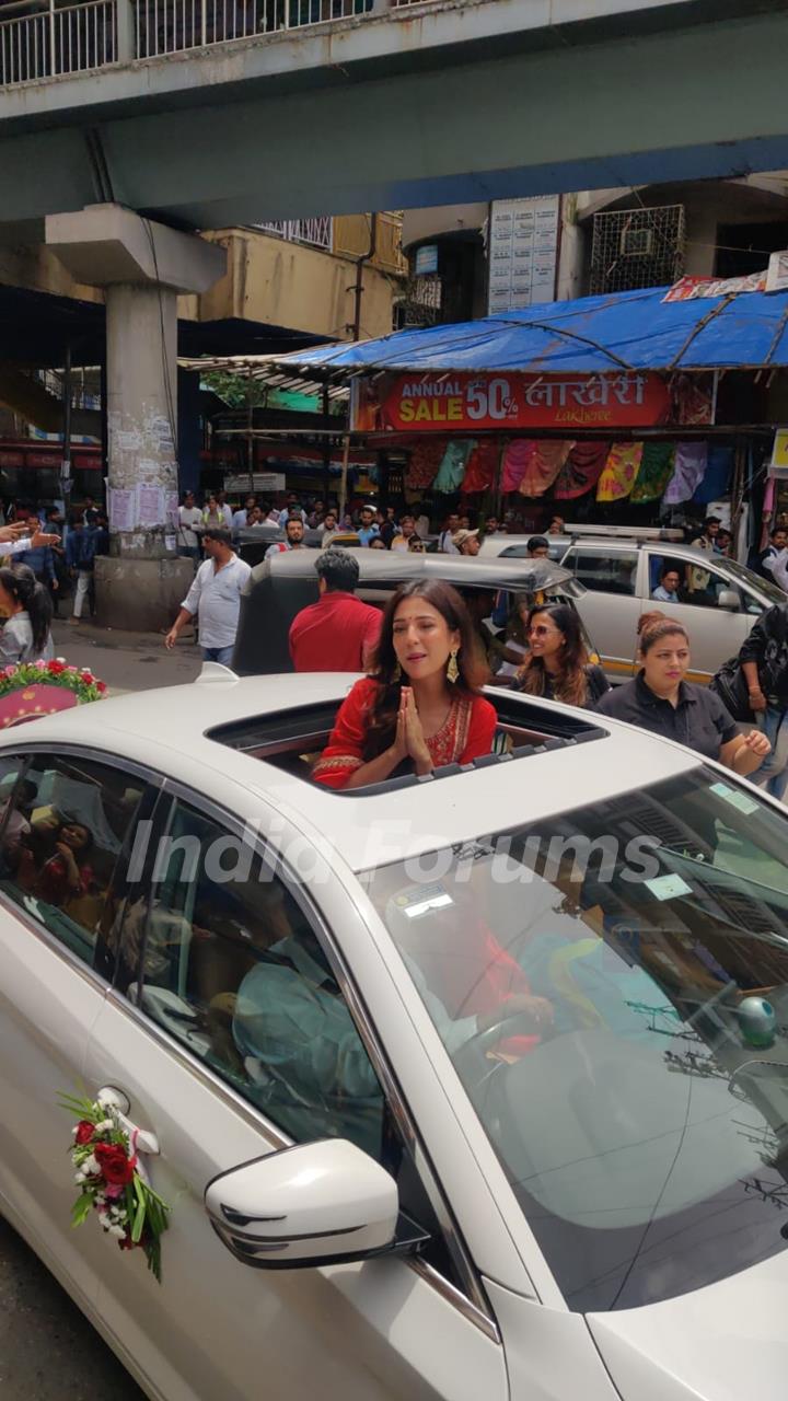 Barkha Singh promoting The Great Weddings Of Munnes in Andheri 