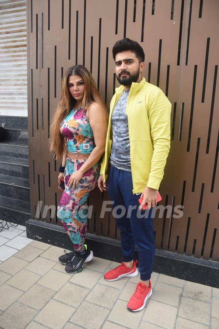 Rakhi Sawant spotted with beau Adil Khan in the city 