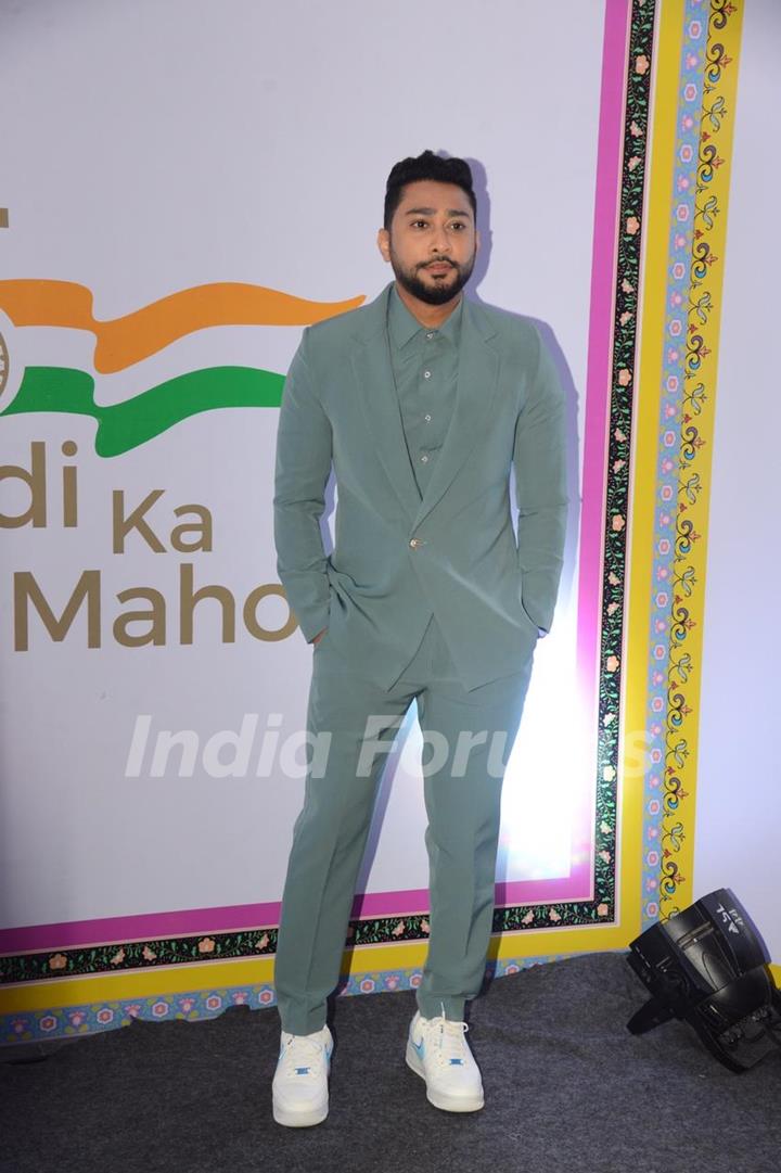 Zaid Darbar clicked at an event in the city in a fern green three piece suit