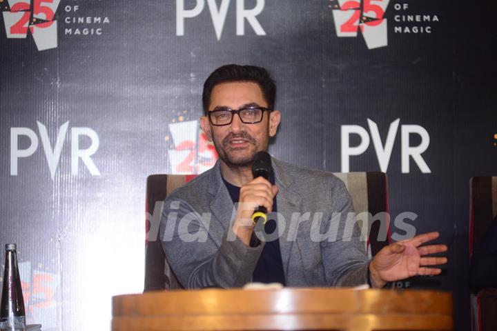 Aamir Khan attends PVR Cinemas 25 years celebration