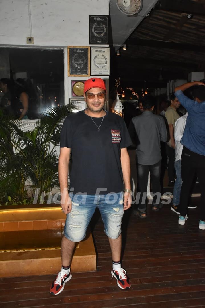 Mukesh Chhabra attends the wrap up party of the film Bas Karo Aunty at Olive in Khar