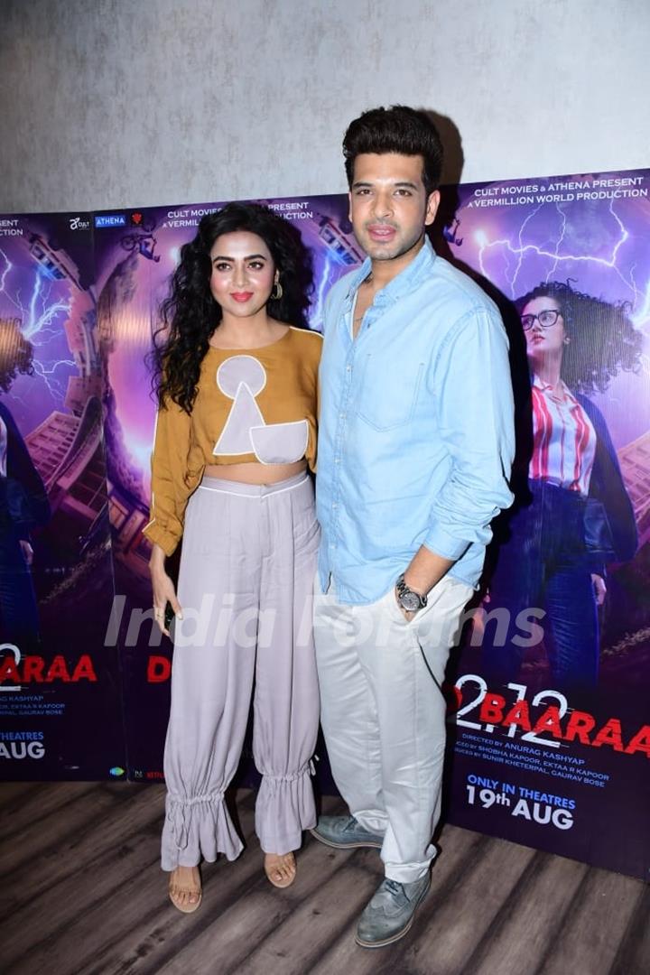 Tejasswi Prakash, Karan Kundrra attend the screening of Do Baara in Mumbai