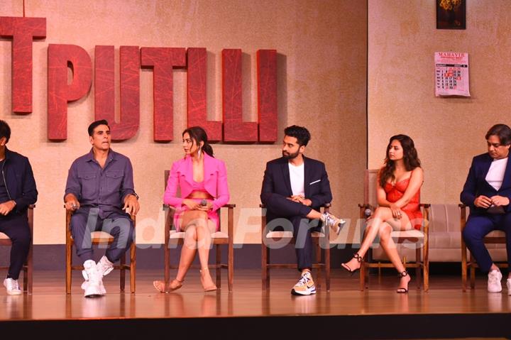 Akshay Kumar, Rakul Preet Singh, Jackky Bhagnani, Sargun Mehta and others celebs spotted at the Trailer launch of CuttPutlli 