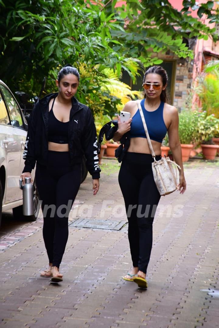 Malaika Arora and Akansha Ranjan spotted in Bandra