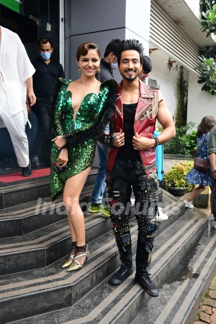 Rubina Dilaik and Faisal Shaikh spotted on the set of Jhalak Dikhhla Jaa 10 