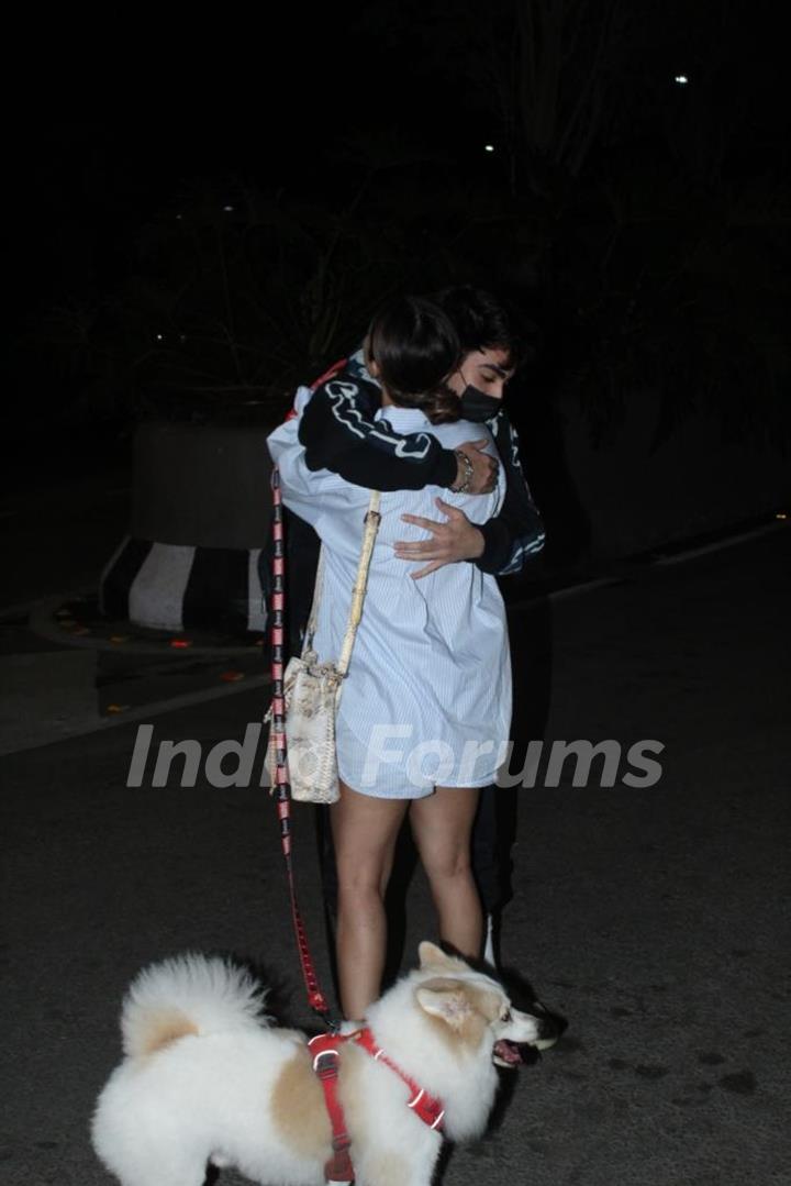 Malaika Arora and her son Arhaan Khan spotted at the Mumbai airport