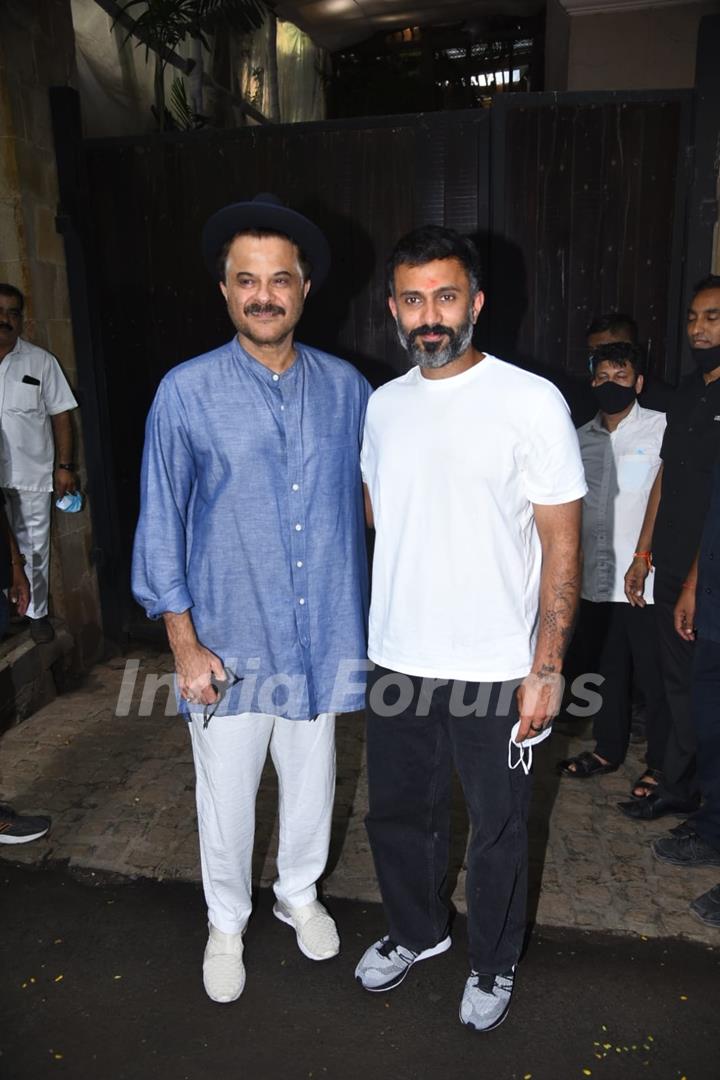 Anil Kapoor and Anand Ahuja spotted in Juhu
