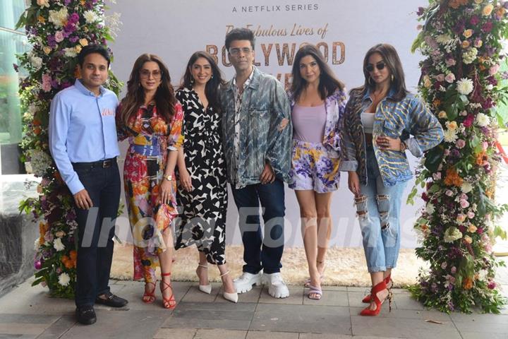 Karan Johar, Apoorva Mehta, Neha Dhupia, Maheep Kapoor, Seema Kiran Sajdeh, Bhavana Panday, Neelam Kothari Soni spotted at the launch for Fabulous Lives of Bollywood Wives Season 2 