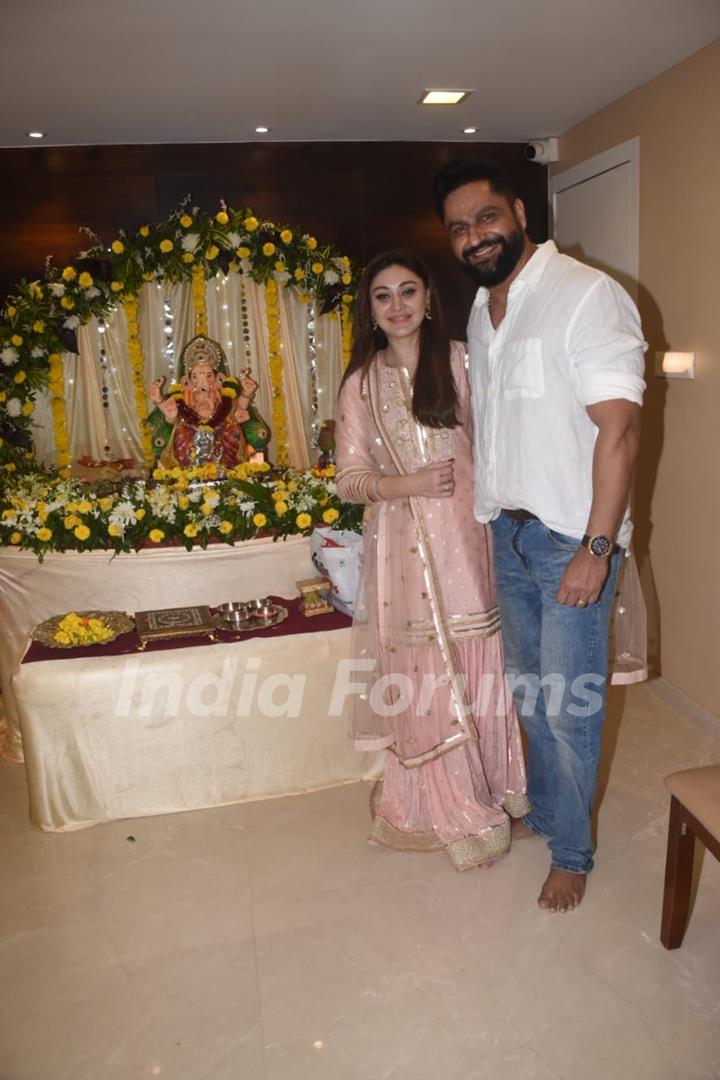 Shefali Jariwala and Parag Tyagi Ganpati celebration 