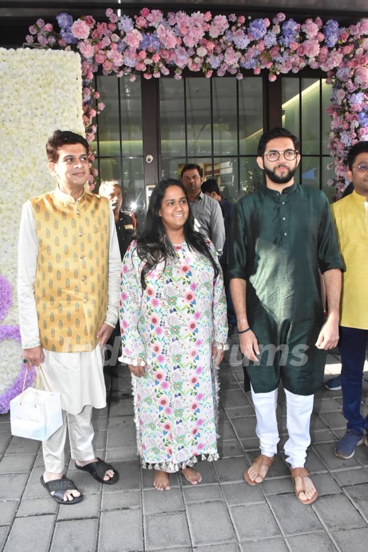 Aaditya Thackeray spotted Arpita Khan's house for Ganpati Darshan