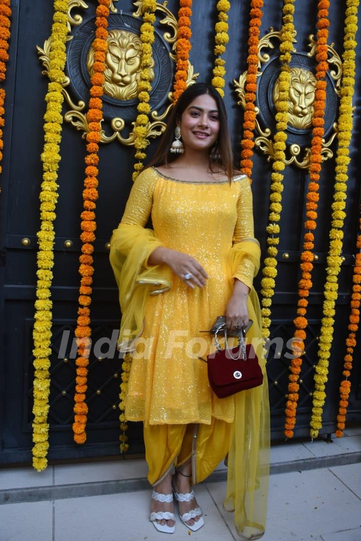 Krishna Mukherjee spotted at Ekta Kapoor’s residence for Ganpati darshan 