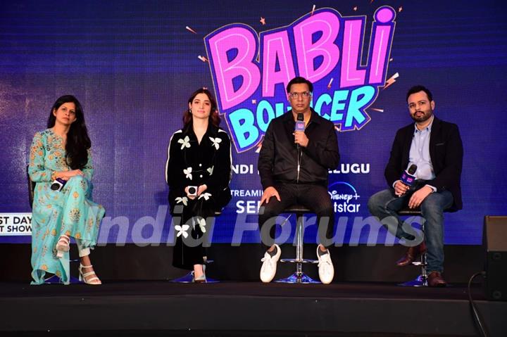 Amrita Pandey, Tamannaah Bhatia, Madhur Bhandarkar, Bikram Duggal snapped at Babli Bouncer trailer launch