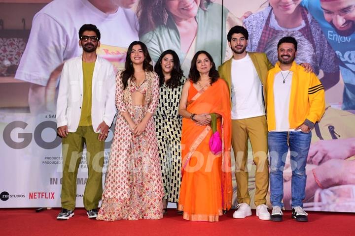 Sunil Grover, Rashmika Mandanna, Neena Gupta, Pavail Gulati, Ekta Kapoor spotted at Trailer launch of Goodbye  