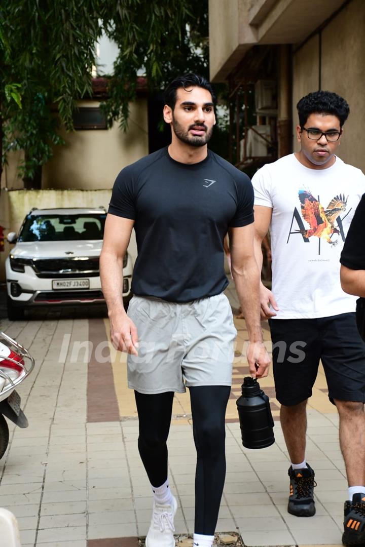 Ahan Shetty spotted in Bandra