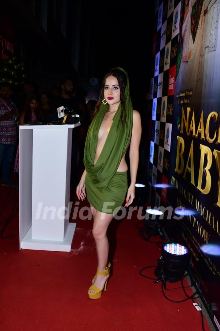 Urfi Javed spotted at Naach Baby song launch 