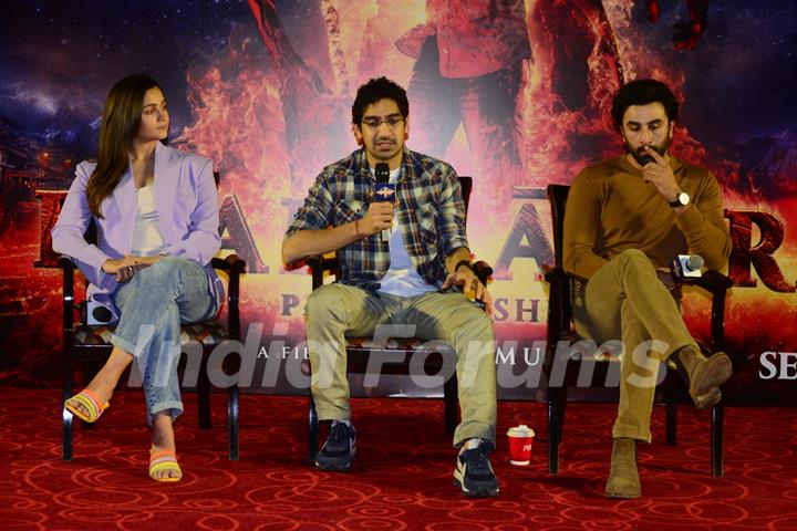 Alia Bhatt, Ranbir Kapoor Ayan Mukerji spotted promoting film Brahmastra in Delhi