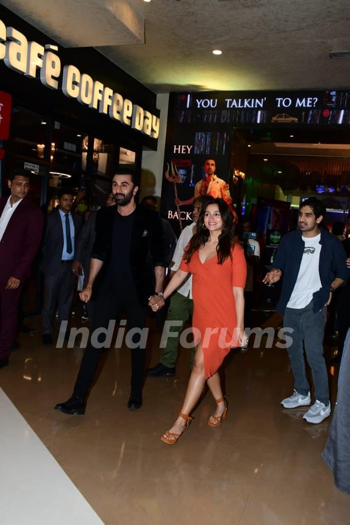 Alia Bhatt, Ranbir Kapoor attend the screening of Brahmastra