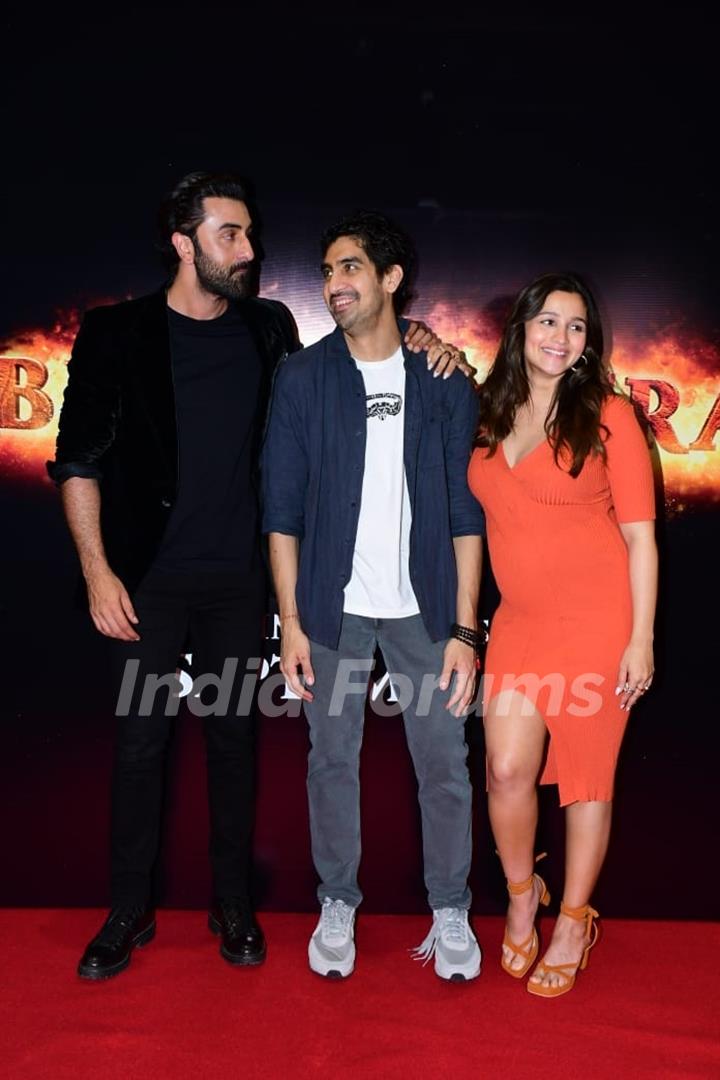 Ranbir Kapoor, Alia Bhatt, Ayan Mukerji attend the screening of Brahmastra