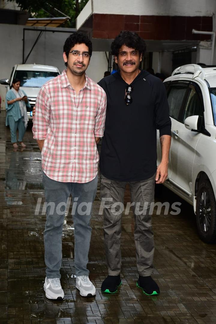 Ayan Mukerji and Akkineni Nagarjuna snapped at karan Johar's office in Khar